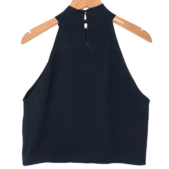 Escada Wool Blend Rhinestone Halter Sleeveless Top Size US 12 - Picture 5 of 9